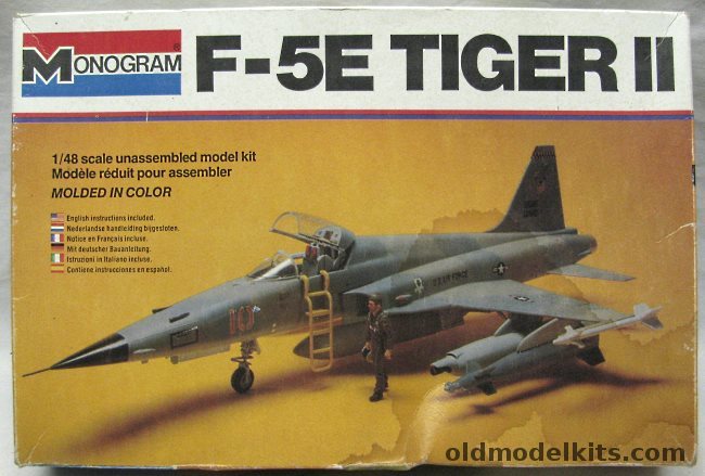 Monogram 1/48 Northrop F-5E Tiger II, 5407 plastic model kit